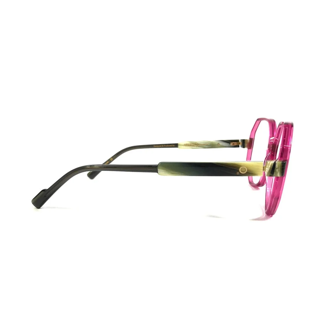 Etnia Barcelona Eyeglasses Frames STELE PKHO Clear Pink Horn Yellow 56-16-138